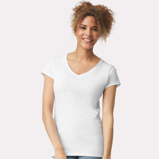 Personalized Women's Heavy Cotton⢠V-Neck T-Shirt - 5V00L