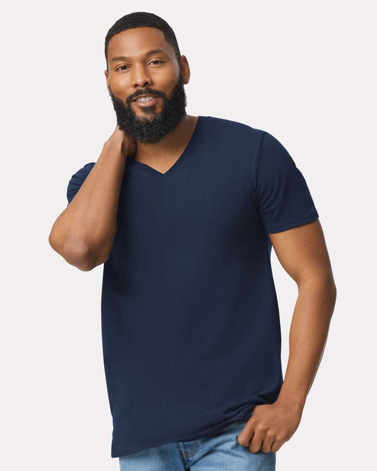 Personalized Unisex Softstyle® V-Neck T-Shirt - 64V00