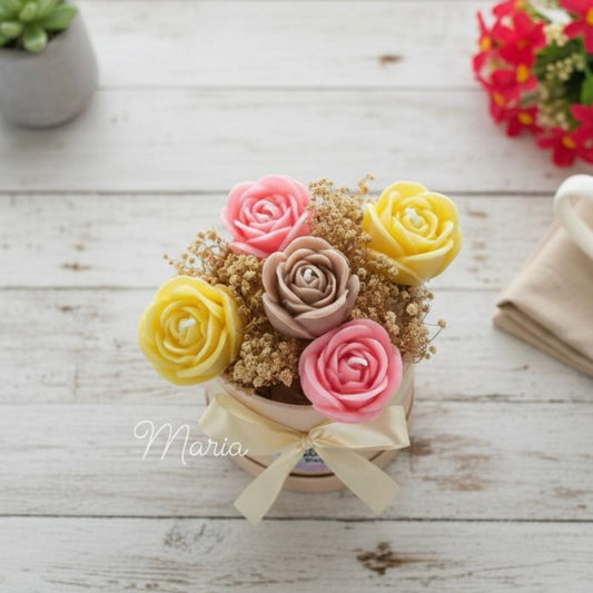 Personalized Rose Bouquet - Medium - Scented Candle