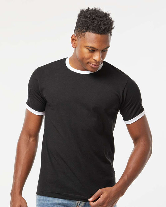 Customized Unisex Fine Jersey Ringer T-Shirt - Tultex 246