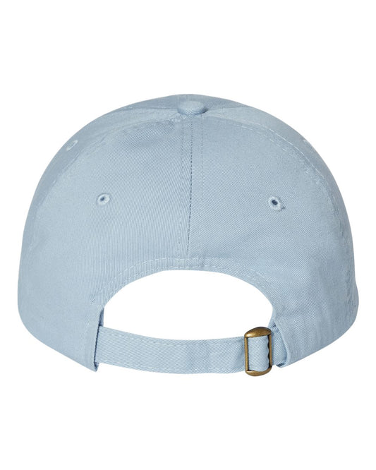 Light blue baseball cap on a white background