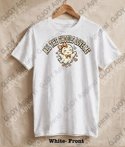 Halloween (101) All Ghouls Love me - Vintage | Stylish Acid Was Unisex Oversized Graphic Tee |Youth Gildan| Adult Gildan