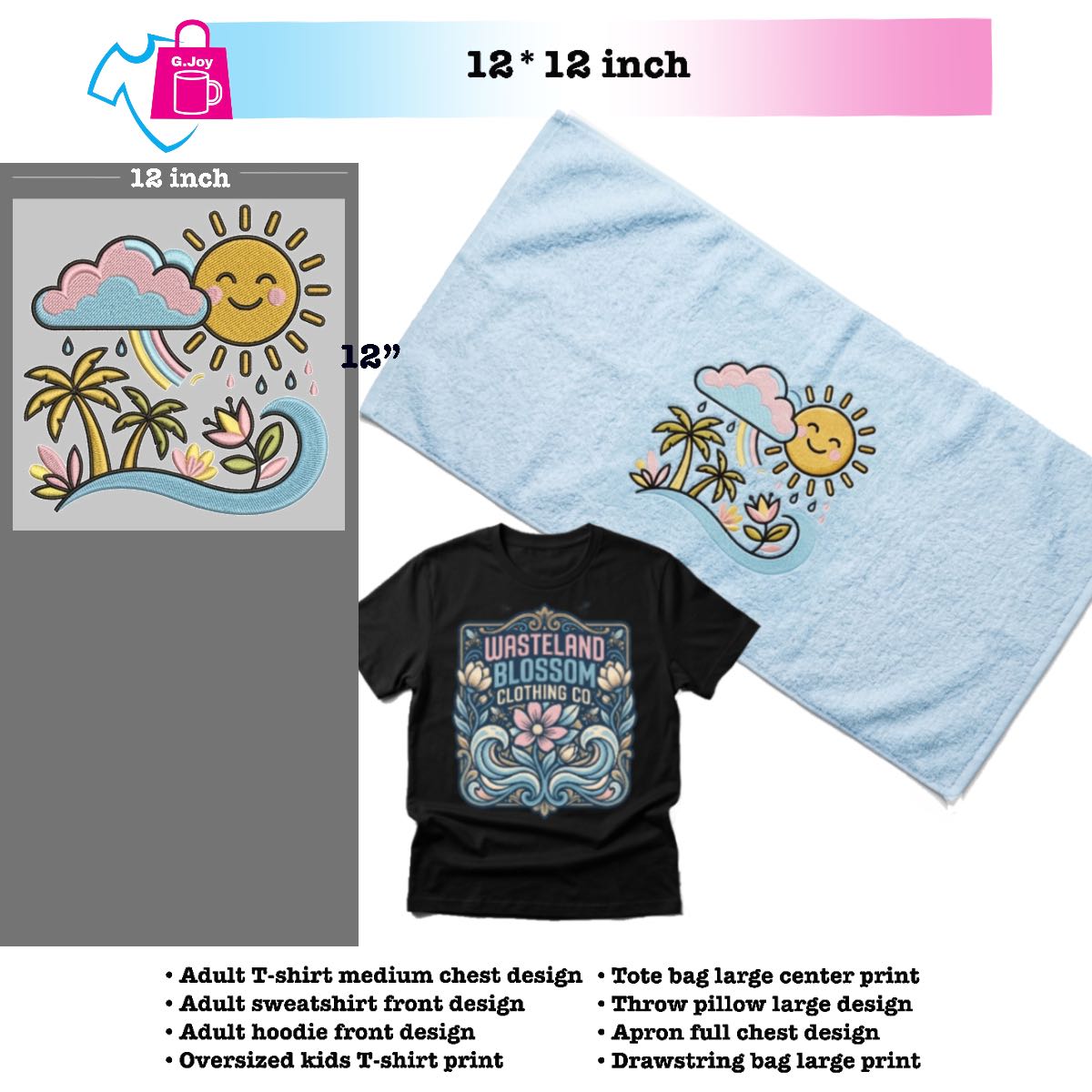 DTF Transfer By Size. Print No Press