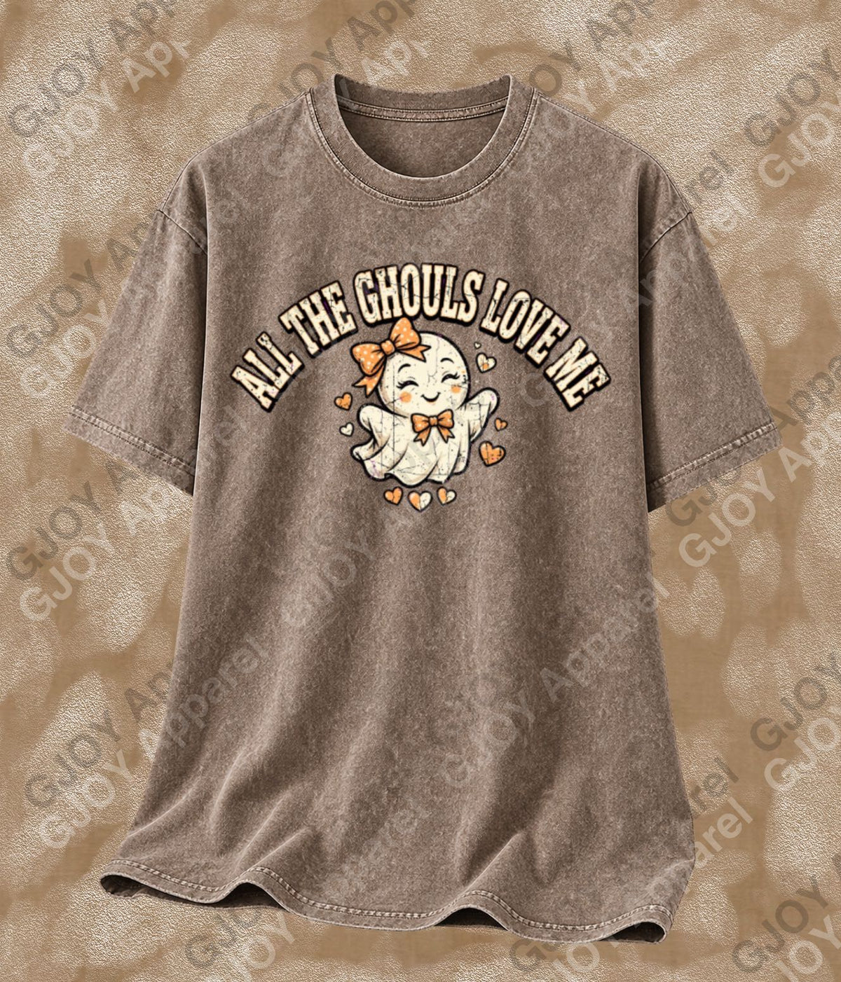 Halloween (101) All Ghouls Love me - Vintage | Stylish Acid Was Unisex Oversized Graphic Tee |Youth Gildan| Adult Gildan