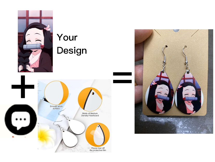 Grand Print YJ- Custom Printing Earrings 