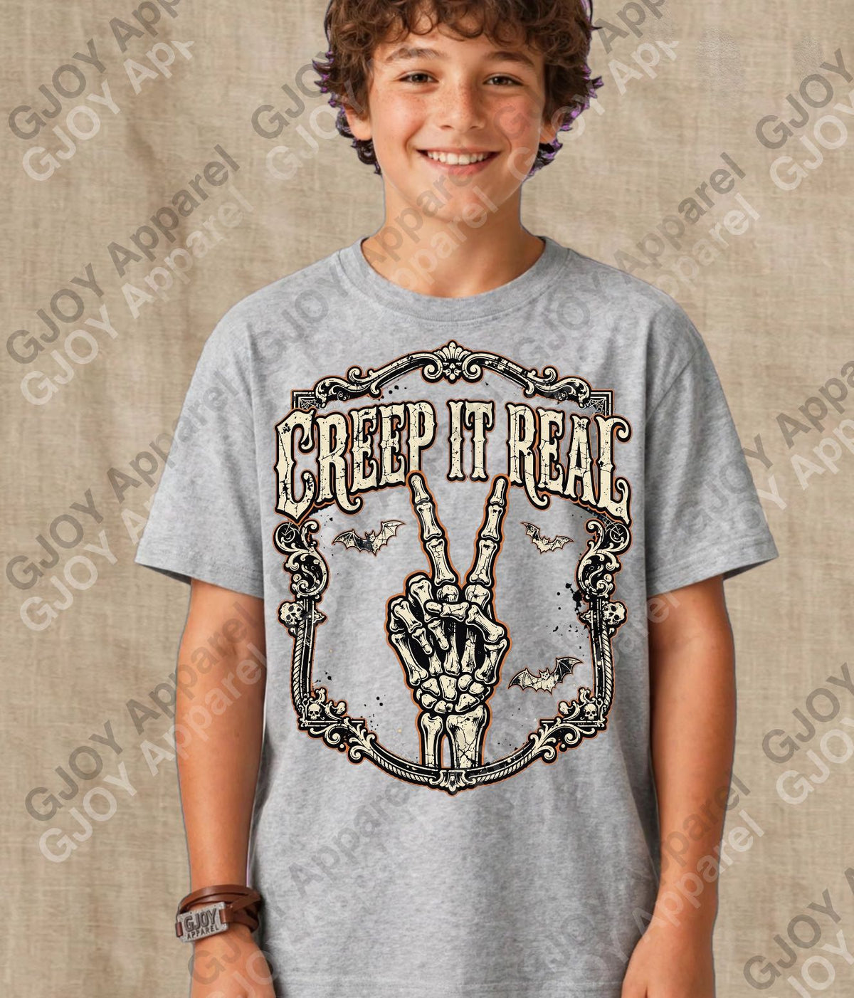 Halloween (103) Creep it Real- Adult Vintage Stylish Acid Wash Unisex Oversized Graphic Tee |Youth Gildan| Adult Gildan