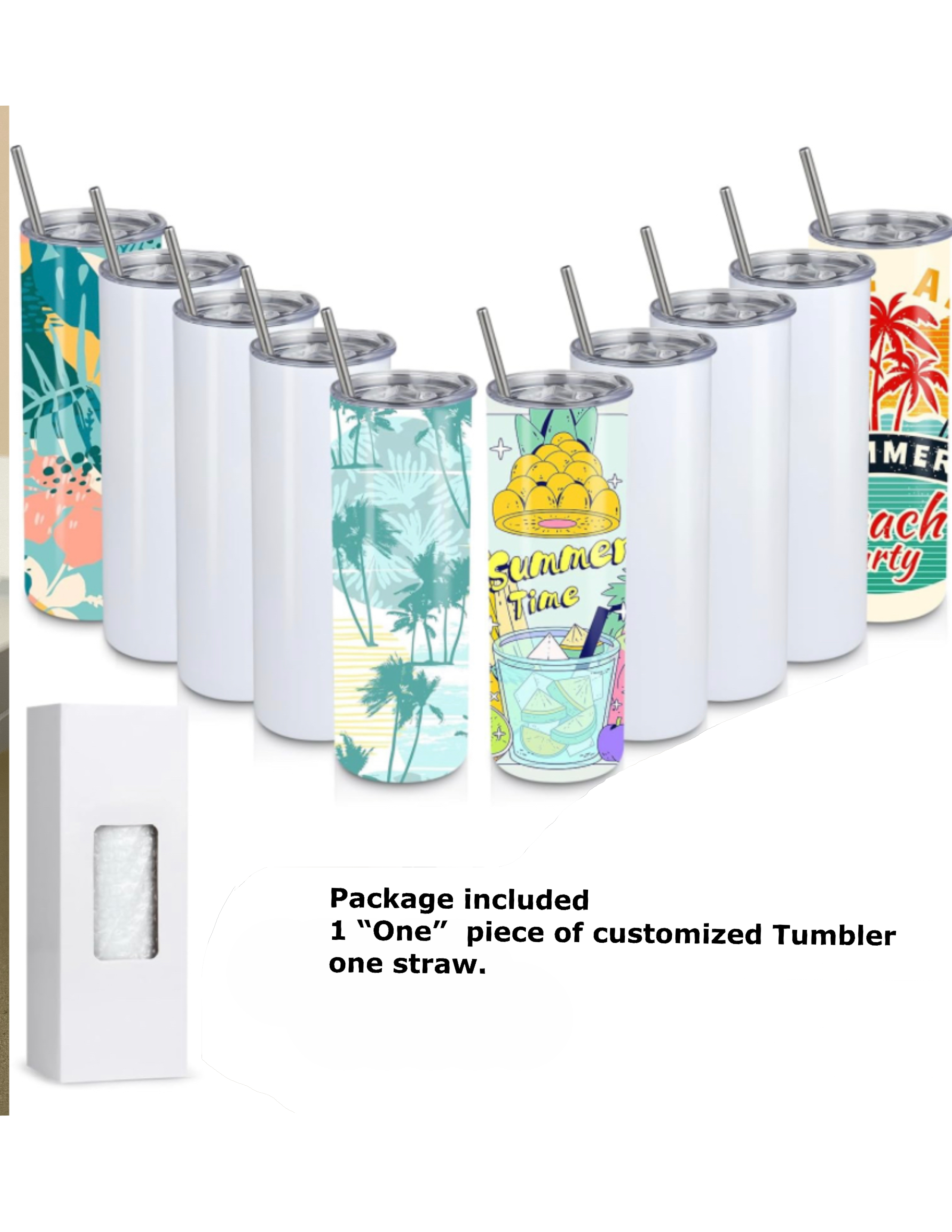 20oz Tumblers, Customize,Skinny Tumbler with Lids and Straws, Customizable Stainless Steel Double Wall Vacuum Insulated Tumbler Bulk Set,Straight Tumblers Cups Travel Coffee Cup, Personalized Grand Print YJ {{“ YJ “}} {{“print shirt”}} {{“custom gift”}}