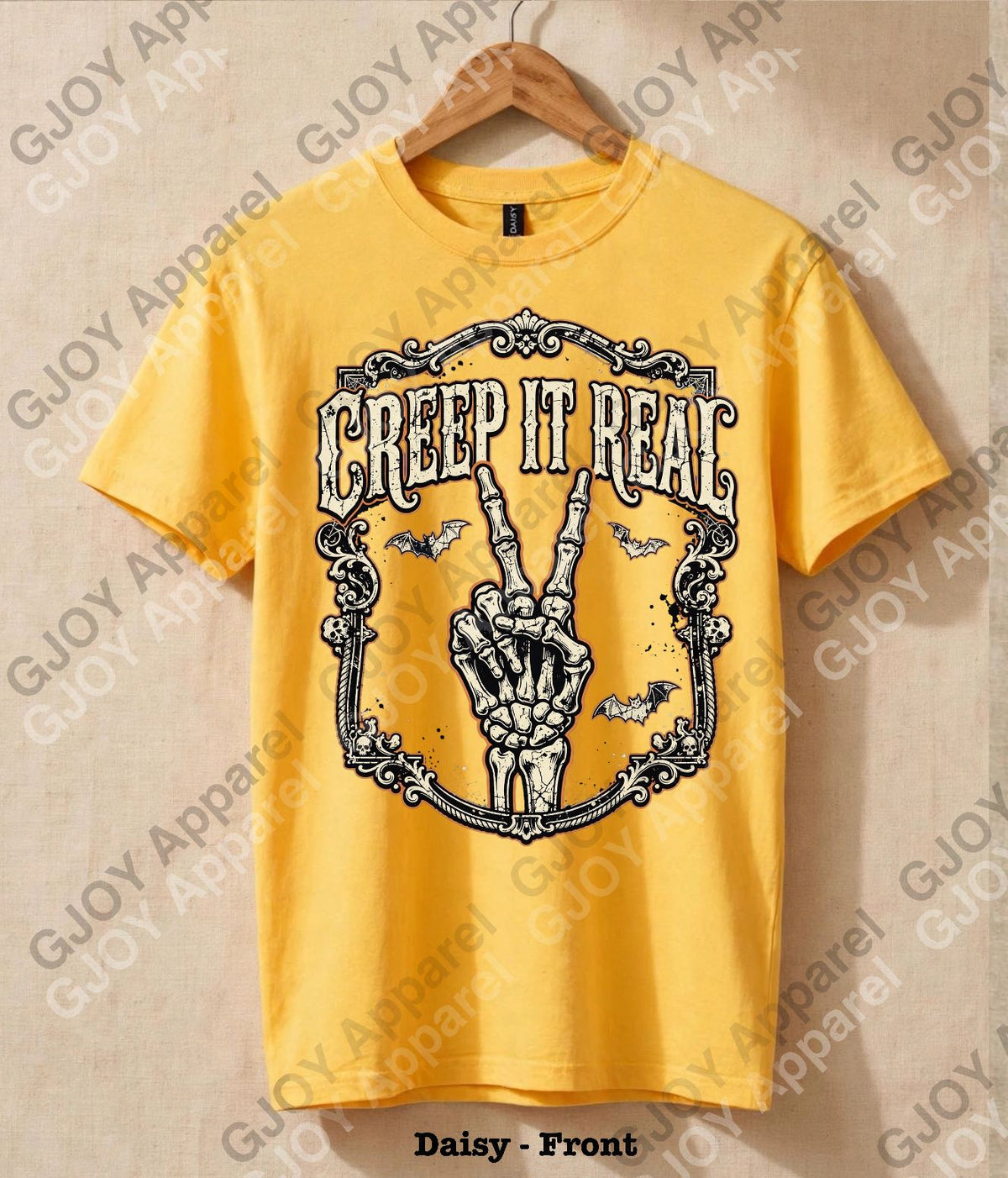Halloween (103) Creep it Real- Adult Vintage Stylish Acid Wash Unisex Oversized Graphic Tee |Youth Gildan| Adult Gildan