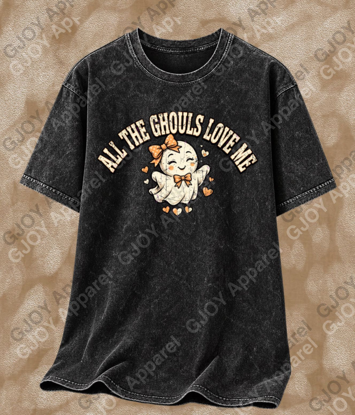 Halloween (101) All Ghouls Love me - Vintage | Stylish Acid Was Unisex Oversized Graphic Tee |Youth Gildan| Adult Gildan