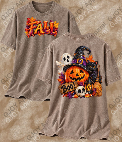 Halloween 125 Fall- Adult Vintage Stylish Acid Wash Unisex Oversized Graphic Tee |Youth Shirt Gildan| Adult Shirt Gildan