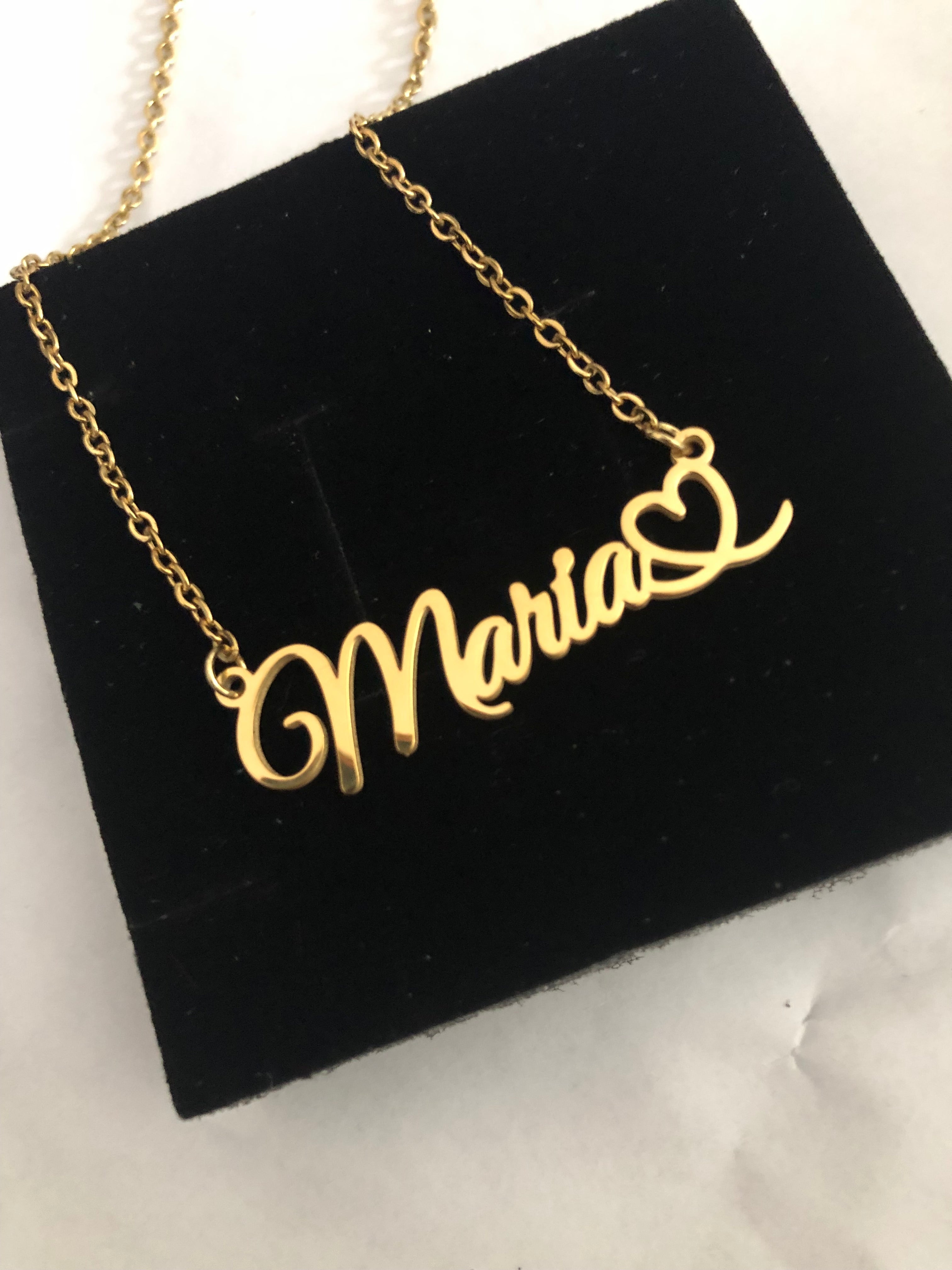 Custom Necklace Name English Arabic Letters