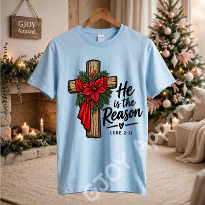 Christmas 1020 - He is the Reason Christmas Sweatshirt - Adult and Youth -Acid was adult Shirts