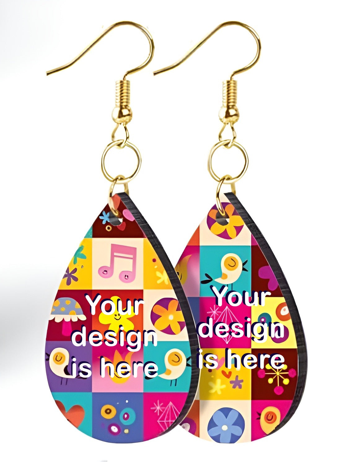 Grand Print YJ- Custom Printing Earrings 