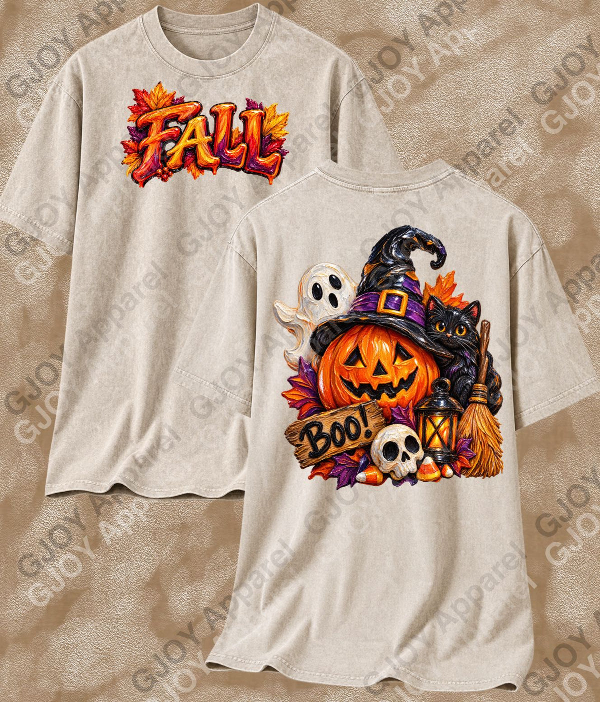 Halloween 125 Fall- Adult Vintage Stylish Acid Wash Unisex Oversized Graphic Tee |Youth Shirt Gildan| Adult Shirt Gildan