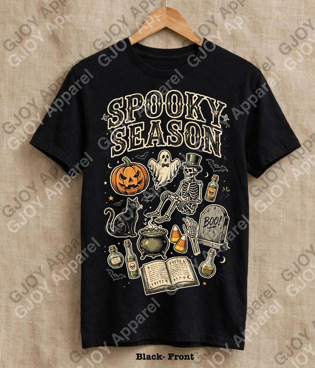 Halloween (107) Spooky Season  - Vintage Acid Wash T-Shirt | Stylish Unisex Oversized Graphic Tee |Youth Gildan| Adult Gildan