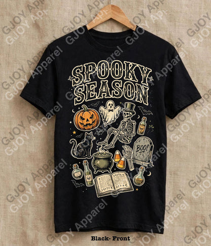 Halloween (107) Spooky Season  - Vintage Acid Wash T-Shirt | Stylish Unisex Oversized Graphic Tee |Youth Gildan| Adult Gildan