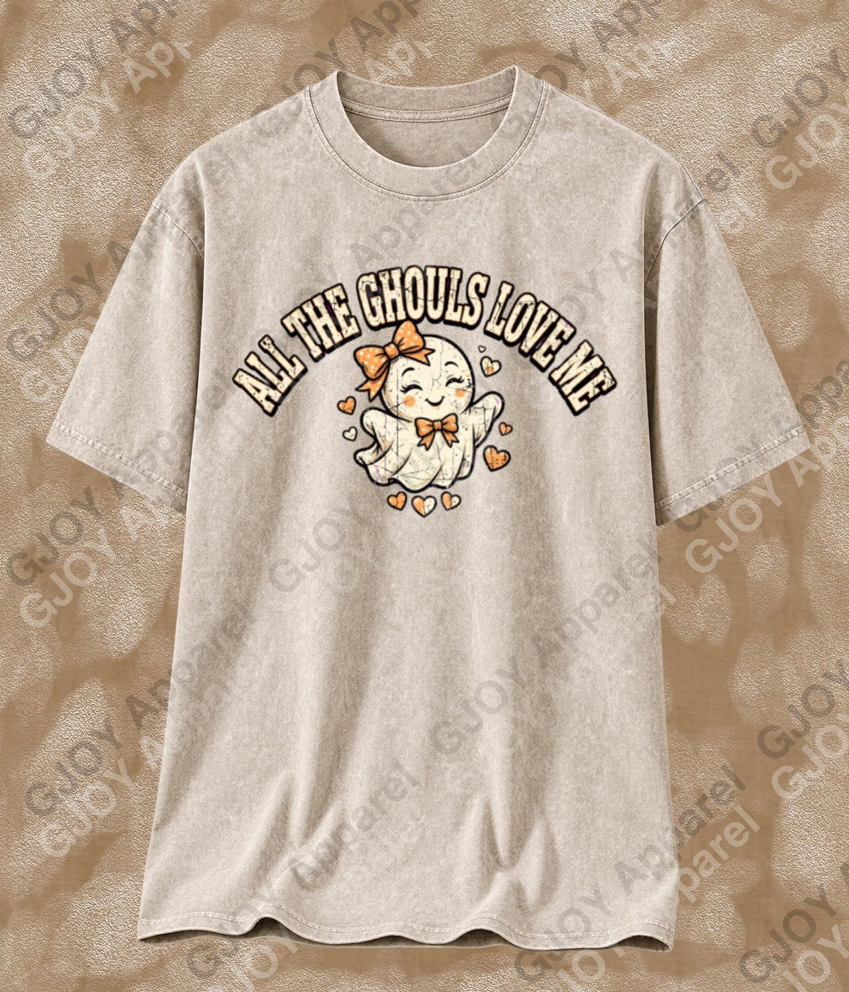 Halloween (101) All Ghouls Love me - Vintage | Stylish Acid Was Unisex Oversized Graphic Tee |Youth Gildan| Adult Gildan