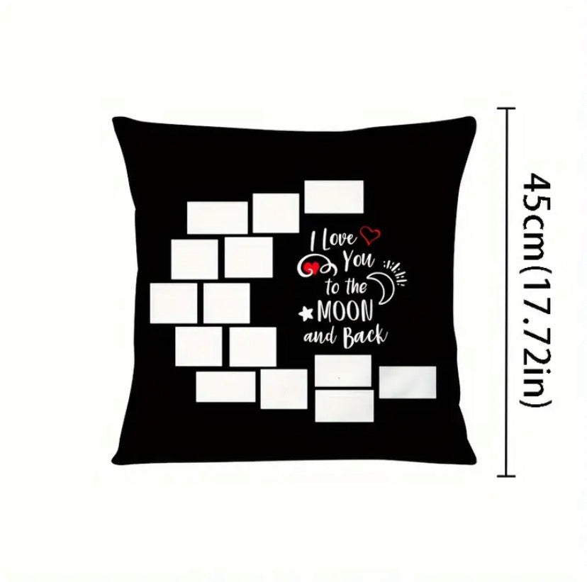 Pillow case personalized Short Plush Polyester 9 or 14 Panel- No Pillows Included