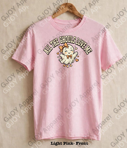 Halloween (101) All Ghouls Love me - Vintage | Stylish Acid Was Unisex Oversized Graphic Tee |Youth Gildan| Adult Gildan