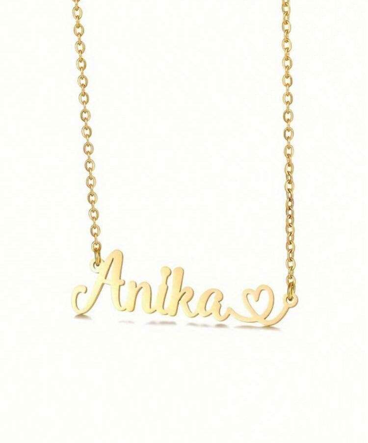 Custom Necklace Name English Arabic Letters