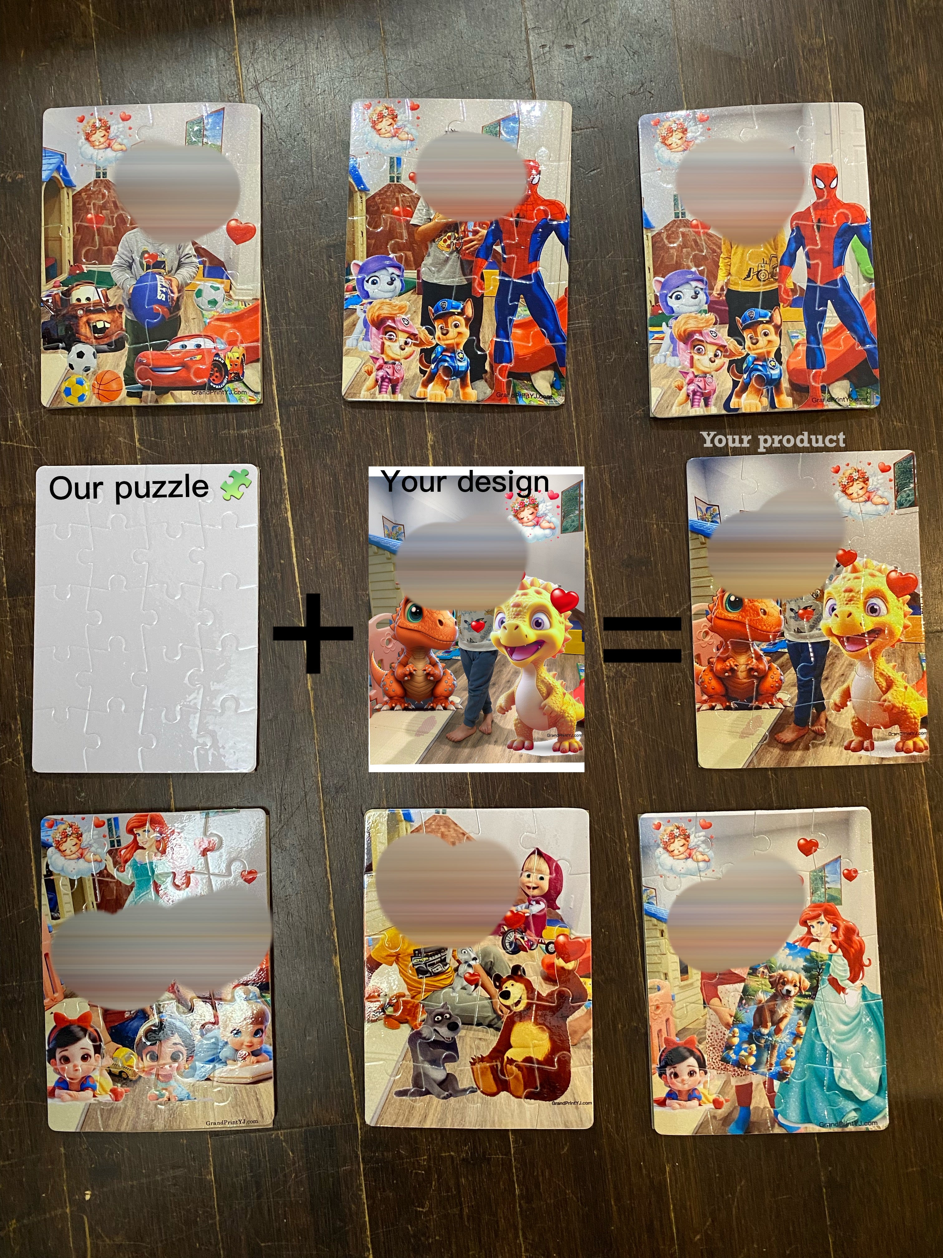 Personalized Printed Cardboard Puzzle- 20 Pieces Per Sheet , 14 *19.75cm