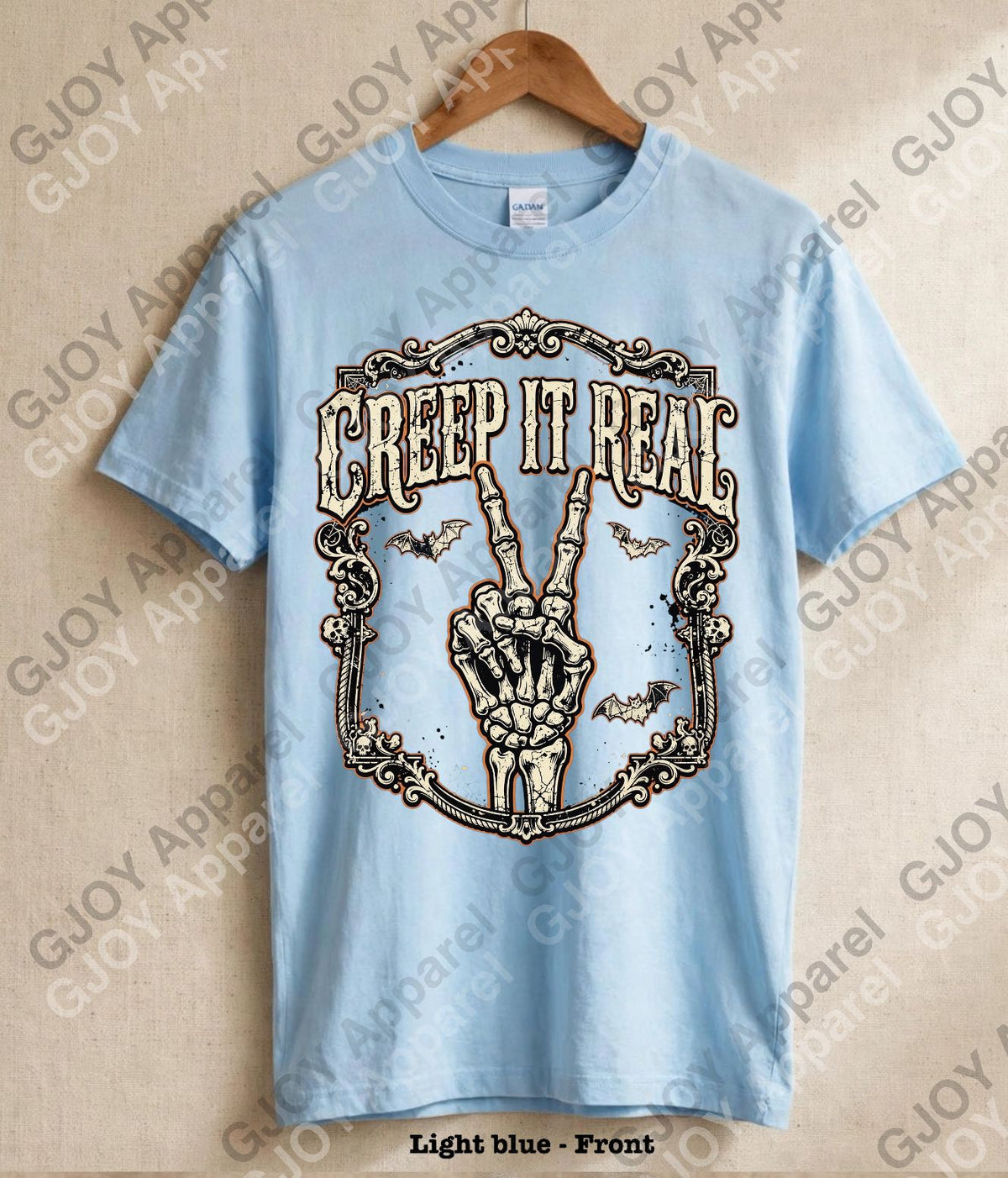 Halloween (103) Creep it Real- Adult Vintage Stylish Acid Wash Unisex Oversized Graphic Tee |Youth Gildan| Adult Gildan