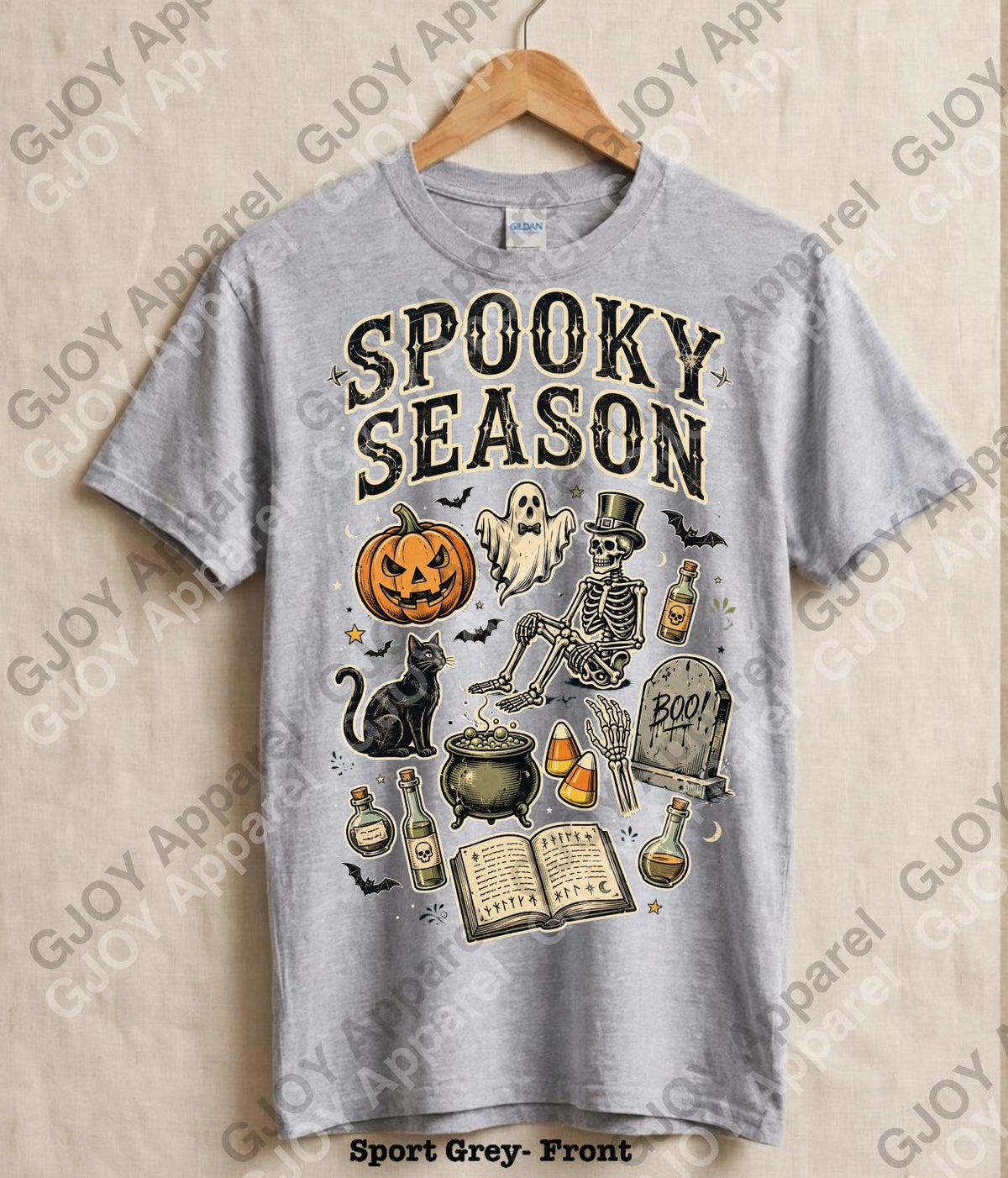 Halloween (107) Spooky Season  - Vintage Acid Wash T-Shirt | Stylish Unisex Oversized Graphic Tee |Youth Gildan| Adult Gildan