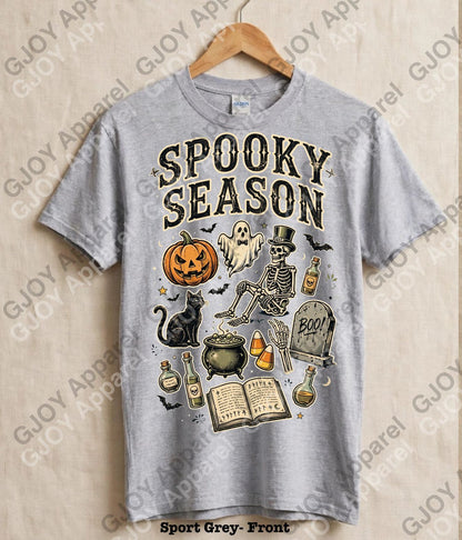 Halloween (107) Spooky Season  - Vintage Acid Wash T-Shirt | Stylish Unisex Oversized Graphic Tee |Youth Gildan| Adult Gildan