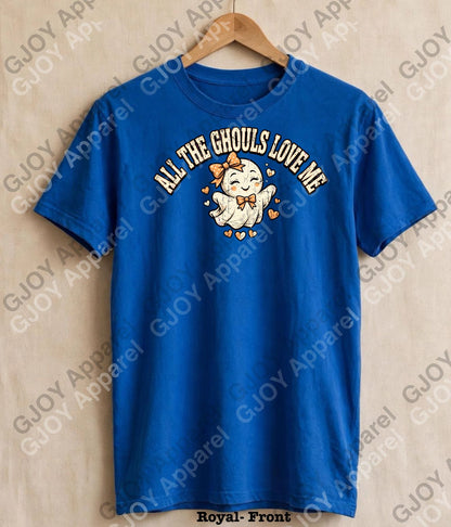 Halloween (101) All Ghouls Love me - Vintage | Stylish Acid Was Unisex Oversized Graphic Tee |Youth Gildan| Adult Gildan