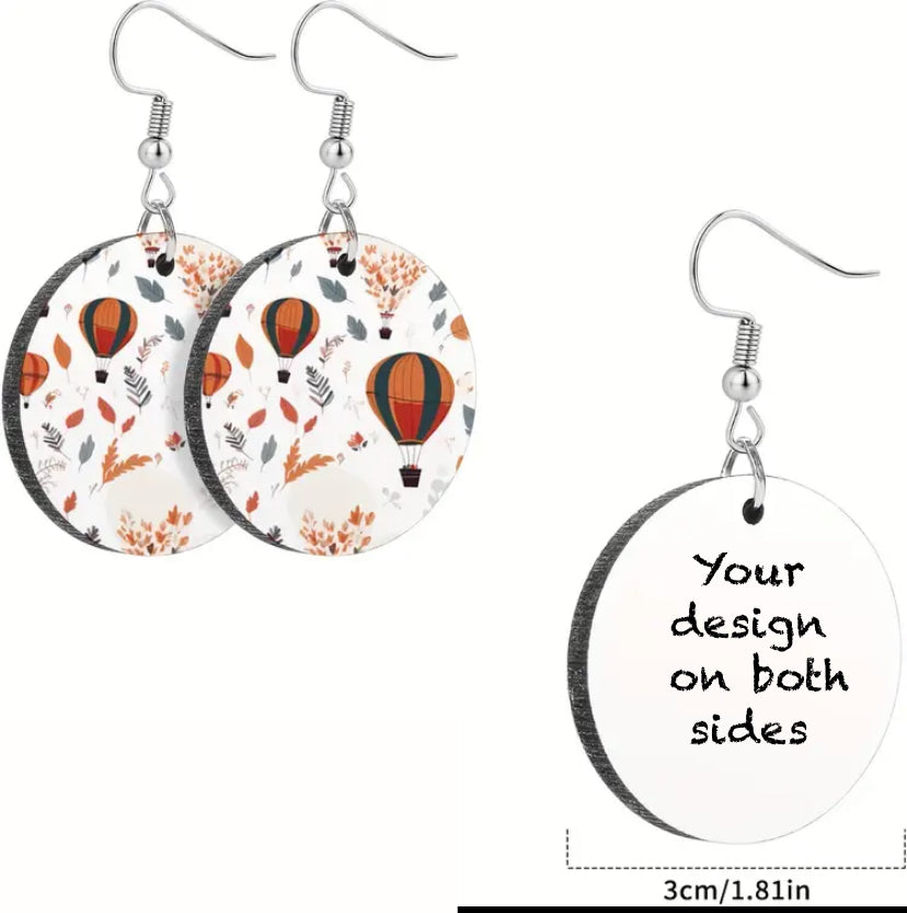 Grand Print YJ- Custom Printing Earrings 