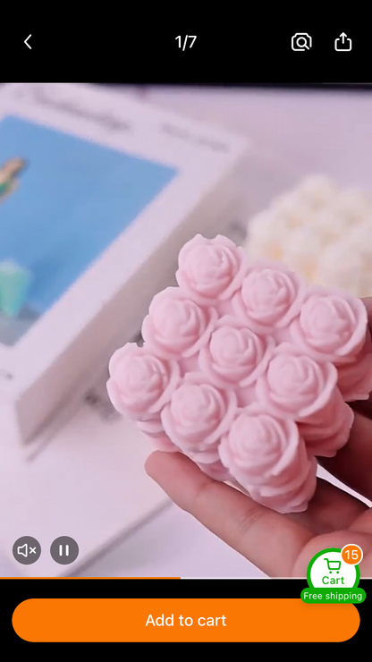 Rose Puzzle Cube - Scented Candle | 5 oz