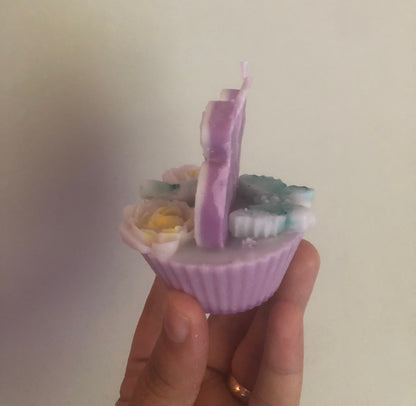 Decorative Birthday Candle Cupcake|100% Natural Wax and Safe Fragrance