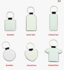 Personalize PU leather Keychain, Double Sided, One Piece Different Styles and Sizes