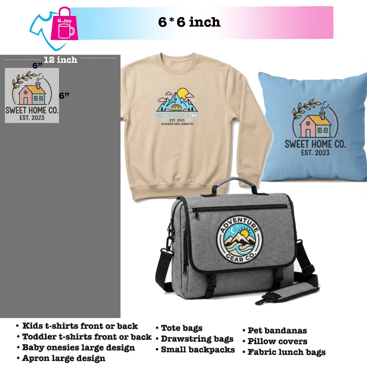 DTF Transfer By Size. Print No Press