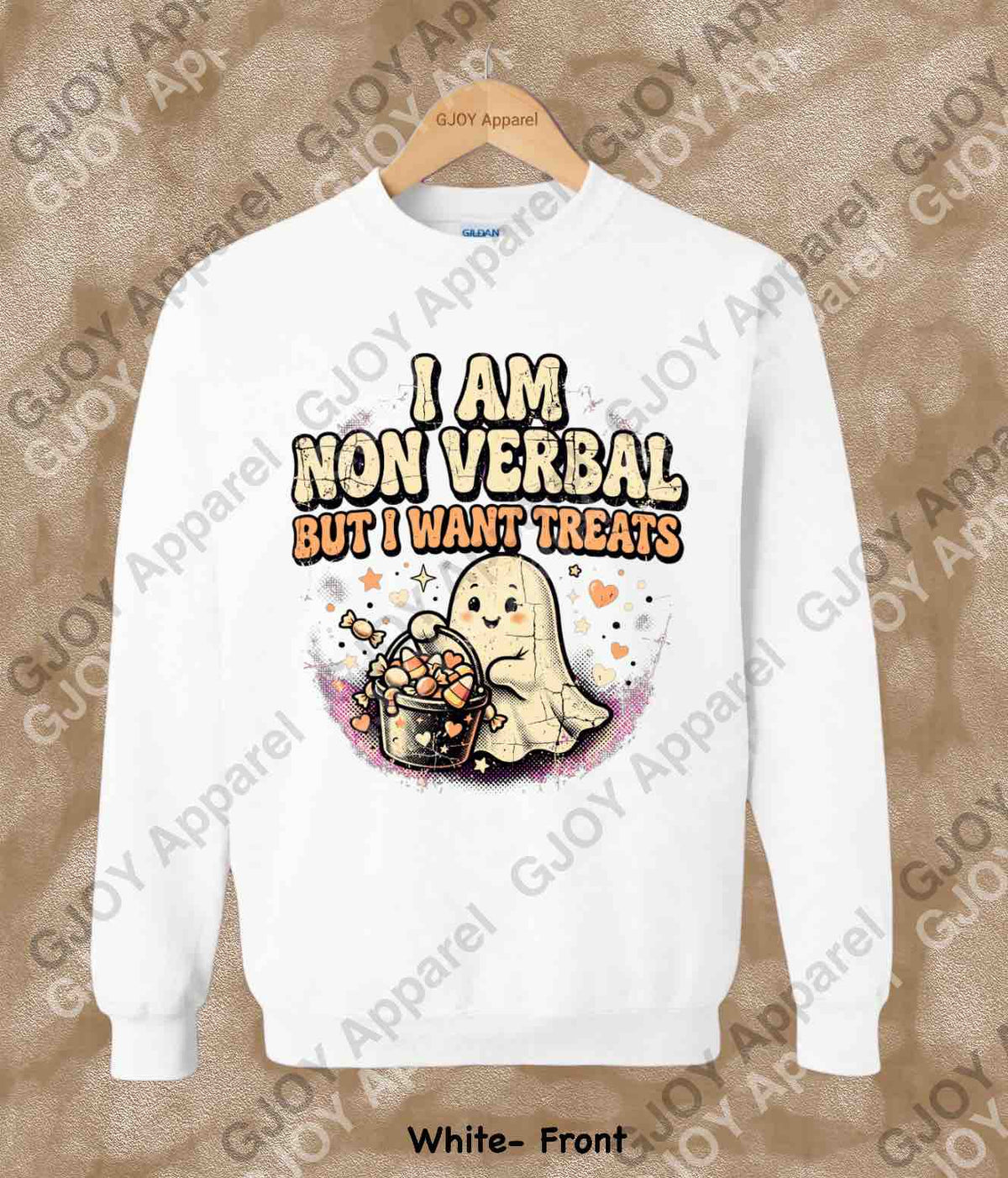 Halloween 116 sweatshirt- I am Non verbal But I want Treat- Adult and Youth Sweatshirt