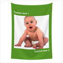 Customized blanket one photo and text