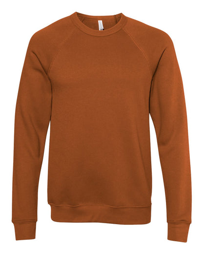 Personalized Unisex Sponge Fleece Raglan Crewneck Sweatshirt - BELLA + CANVAS 3901