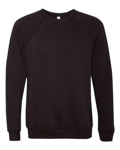 Personalized Unisex Sponge Fleece Raglan Crewneck Sweatshirt - BELLA + CANVAS 3901