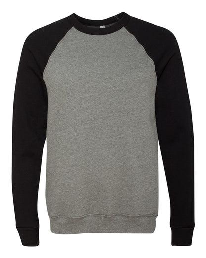 Personalized Unisex Sponge Fleece Raglan Crewneck Sweatshirt - BELLA + CANVAS 3901