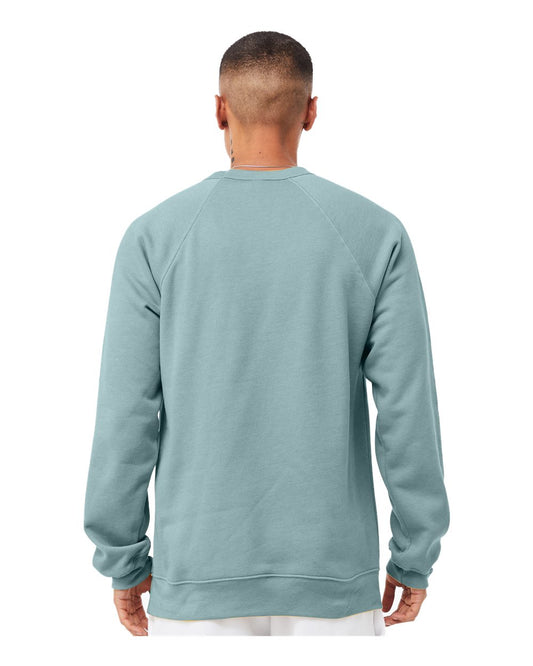 Personalized Unisex Sponge Fleece Raglan Crewneck Sweatshirt - BELLA + CANVAS 3901