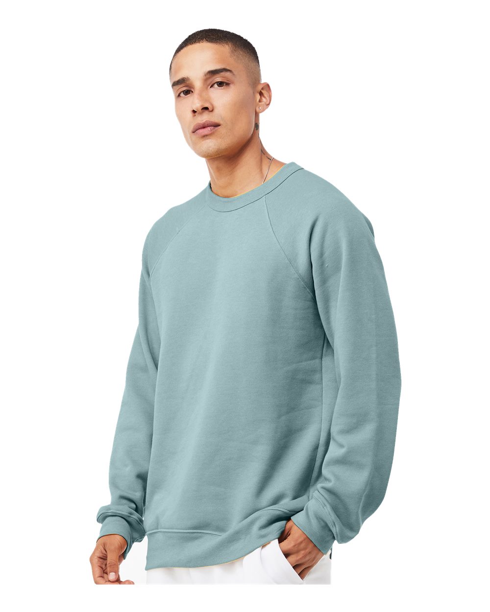 Personalized Unisex Sponge Fleece Raglan Crewneck Sweatshirt - BELLA + CANVAS 3901