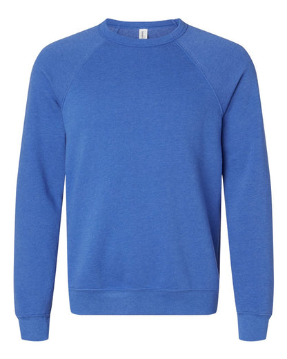 Personalized Unisex Sponge Fleece Raglan Crewneck Sweatshirt - BELLA + CANVAS 3901
