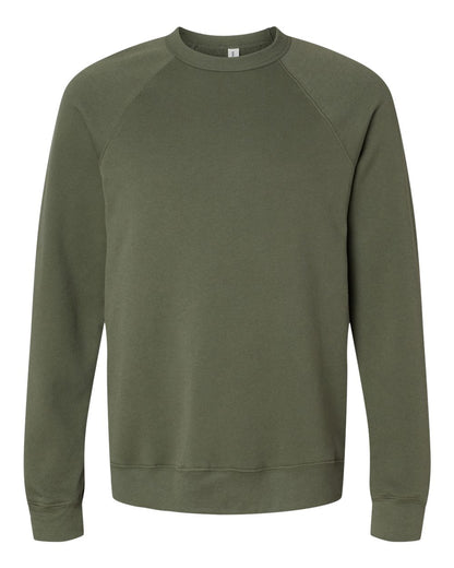 Personalized Unisex Sponge Fleece Raglan Crewneck Sweatshirt - BELLA + CANVAS 3901