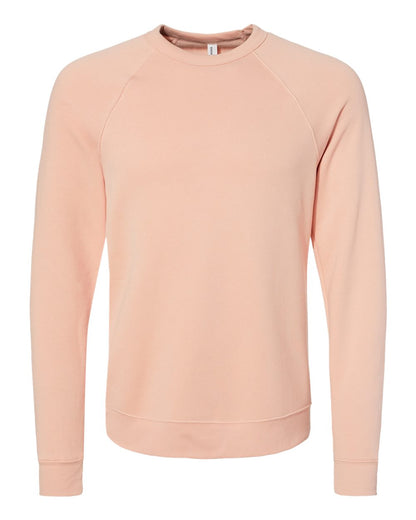 Personalized Unisex Sponge Fleece Raglan Crewneck Sweatshirt - BELLA + CANVAS 3901