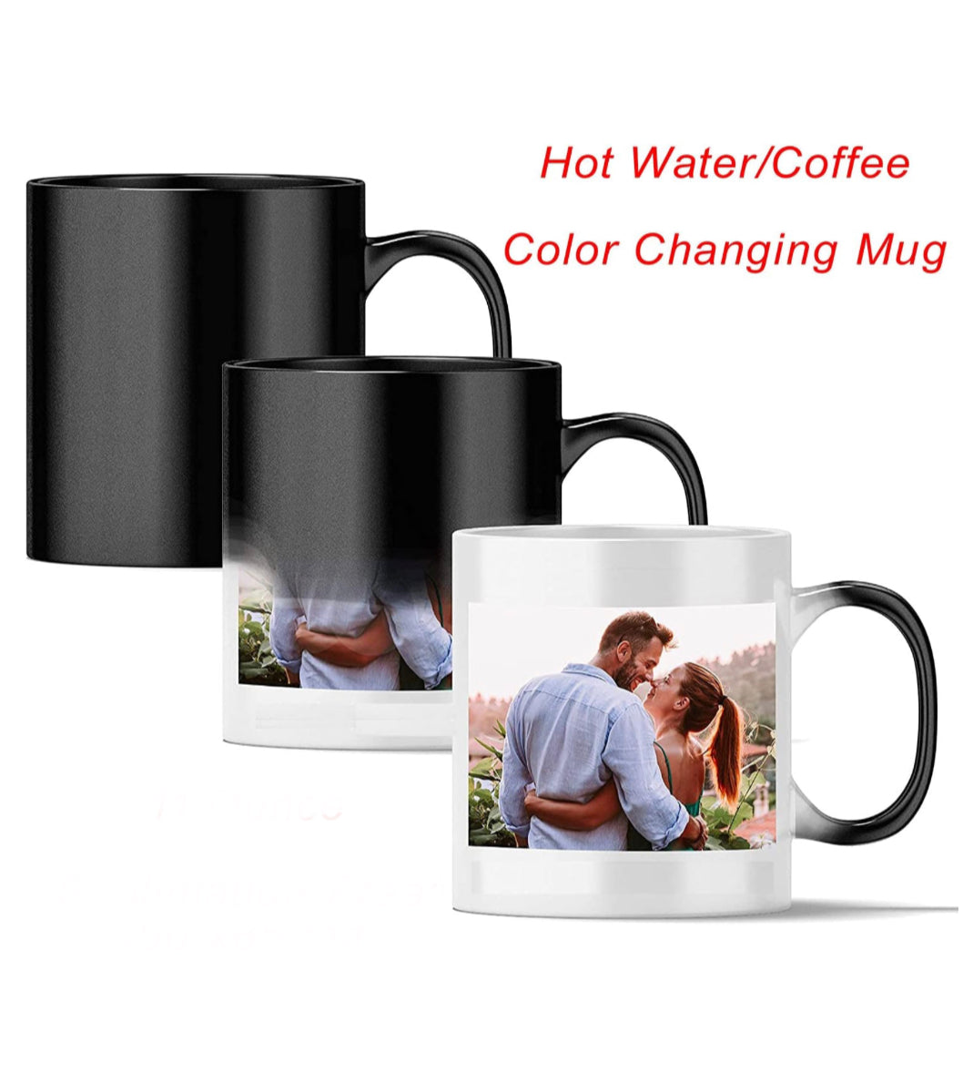 Custom Coffee Mug 11 oz, Custom Color Change mug, Personalized mug  printing both sides included