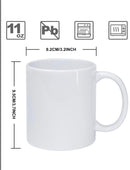 Custom ceramic white Coffee Mug 11 oz, Personalized mug  printing both sides included Grand Print YJ