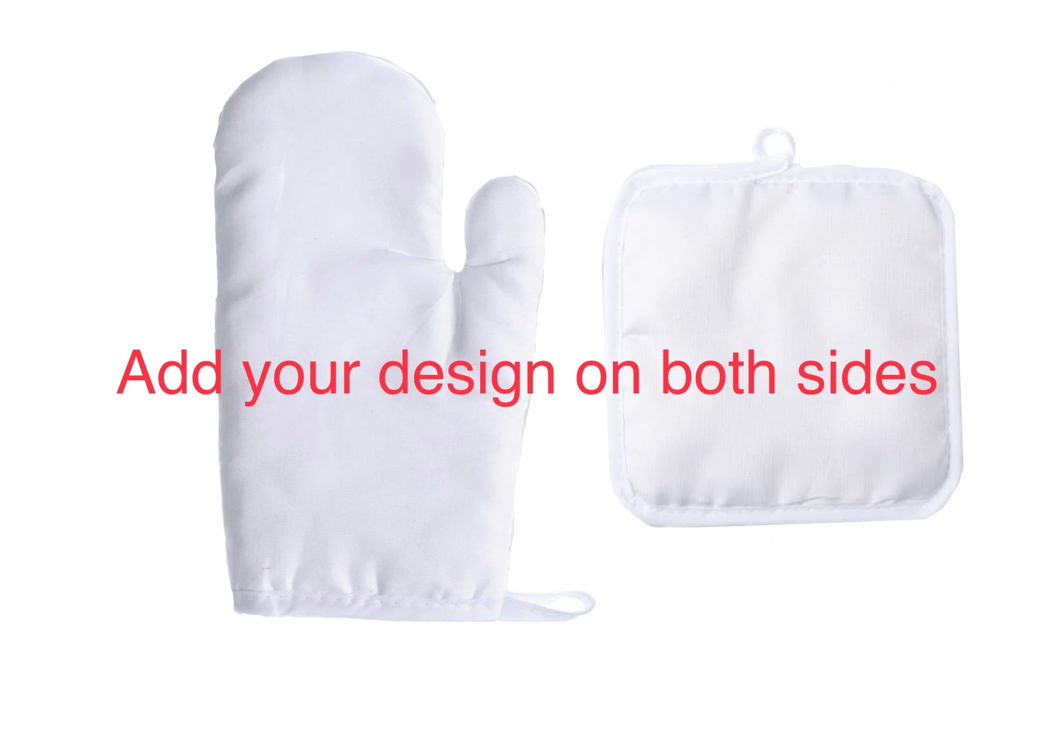 Customs Oven Mitts Set Include of 2 Pieces: 1 Personalized Heat Resistance Oven Glove and 1 Personalized Pot Holder For Kitchen Dining Room Accessories