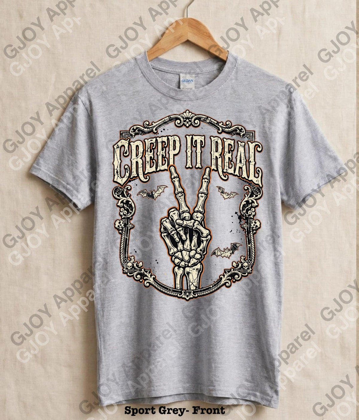 Halloween (103) Creep it Real- Adult Vintage Stylish Acid Wash Unisex Oversized Graphic Tee |Youth Gildan| Adult Gildan