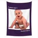 Customized blanket one photo and text