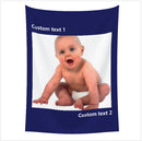 Customized blanket one photo and text